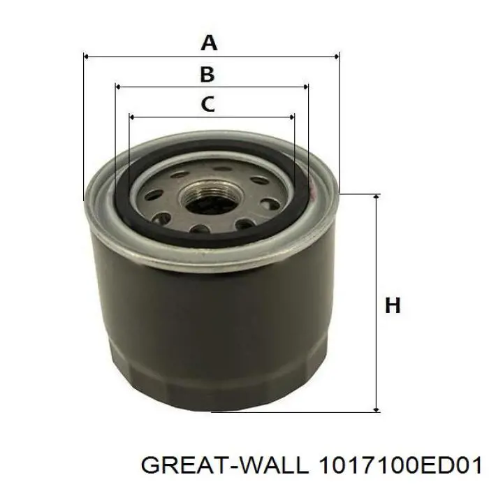 Filtro de óleo Great Wall 1017100ED01 preço, a partir de 9,17 USD
