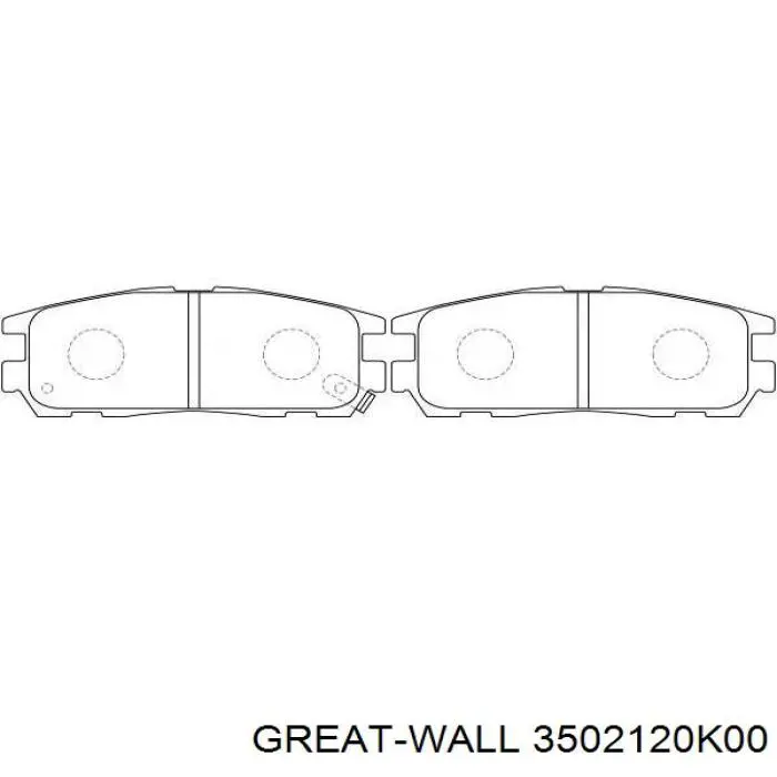 Compre 3502120K00 Great Wall Sapatas do freio traseiras de disco