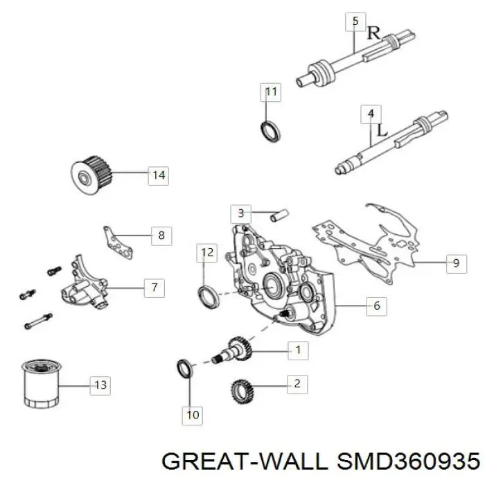 Filtro de óleo Great Wall SMD360935 preço, a partir de 5,10 USD