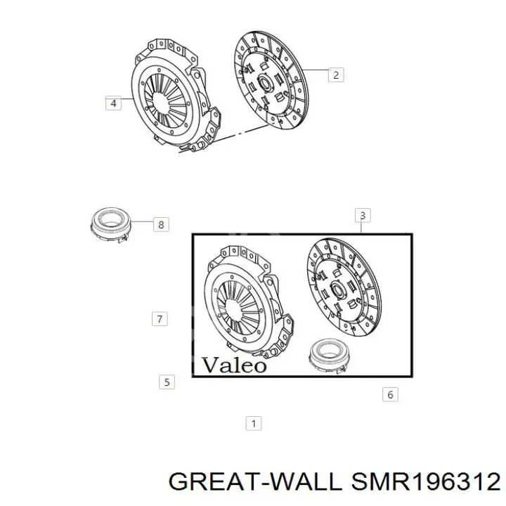 SMR196312 Great Wall Disco de embraiagem