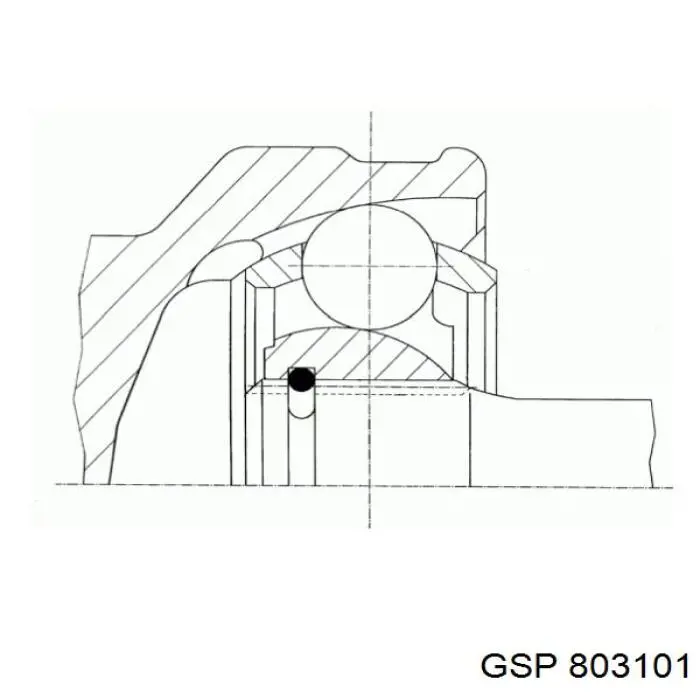 Junta homocinética externa dianteira GSP 803101 preço, a partir de 40,04 USD
