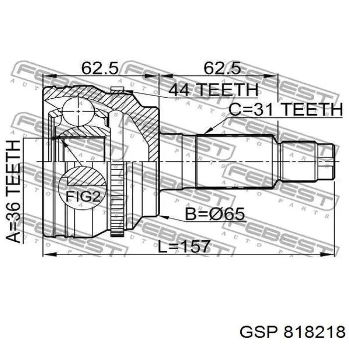 Compre J51019 Tangun Junta homocinética externa dianteira