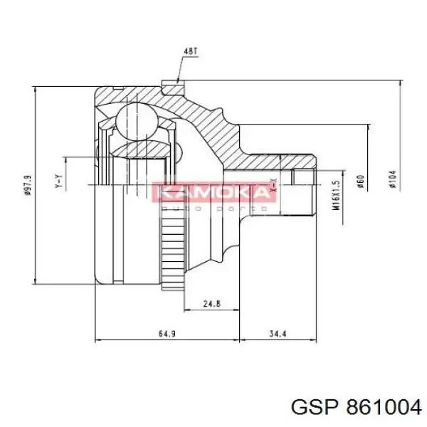 Junta homocinética externa dianteira GSP 861004 preço, a partir de 50,99 USD