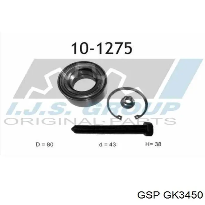 Rolamento de cubo traseiro GSP GK3450 preço, a partir de 34,88 USD