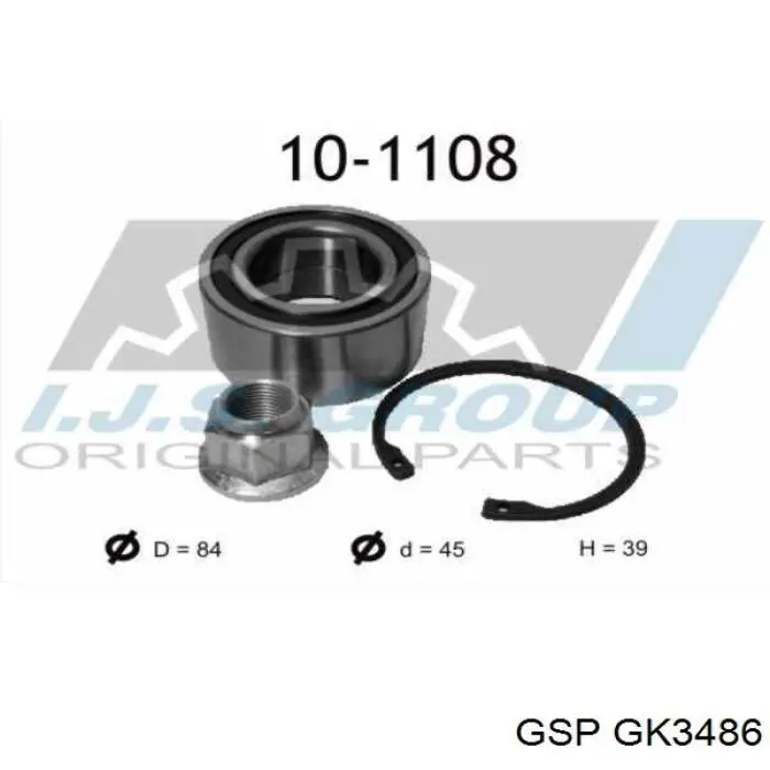 Rolamento de cubo traseiro GSP GK3486 preço, a partir de 36,42 USD