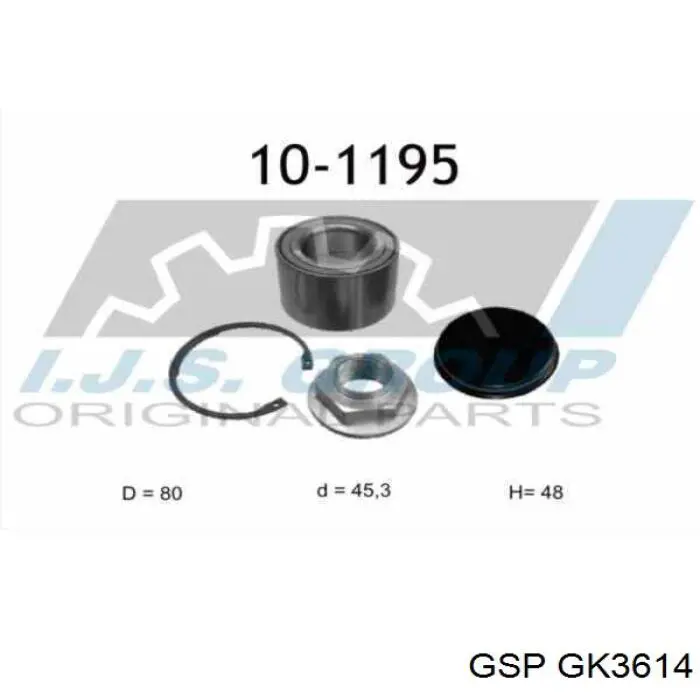 Rolamento de cubo traseiro GSP GK3614 preço, a partir de 42,35 USD