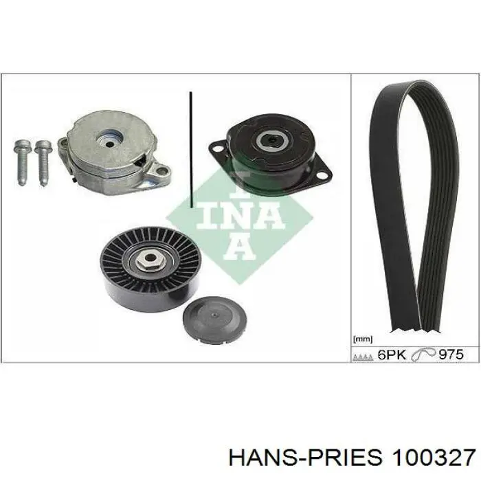 Rolo de reguladora de tensão da correia de transmissão Hans Pries (Topran) 100327 preço, a partir de 11,81 USD