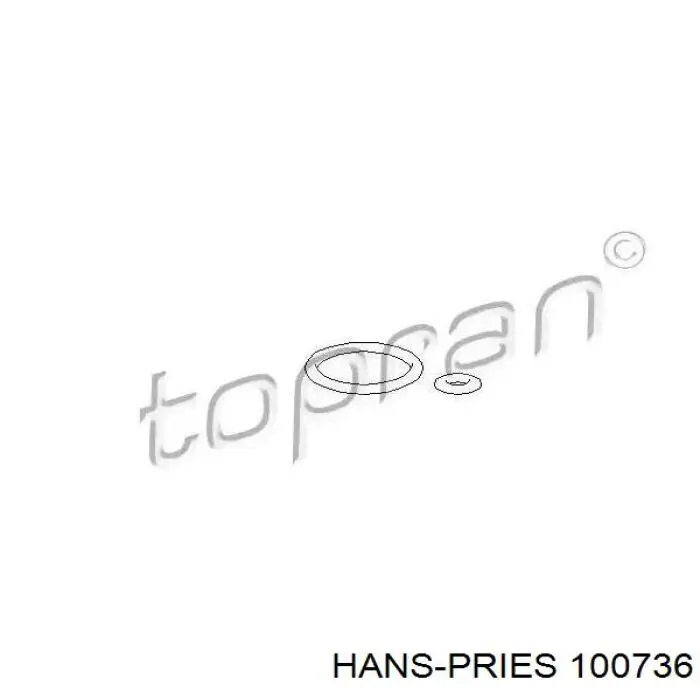 100736 Hans Pries (Topran) Vedante de regulador de pressão da cremalheira de combustível