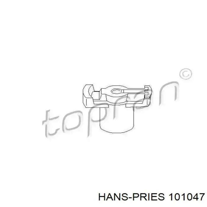 101047 Hans Pries (Topran) Slider (rotor) de distribuidor de ignição, distribuidor
