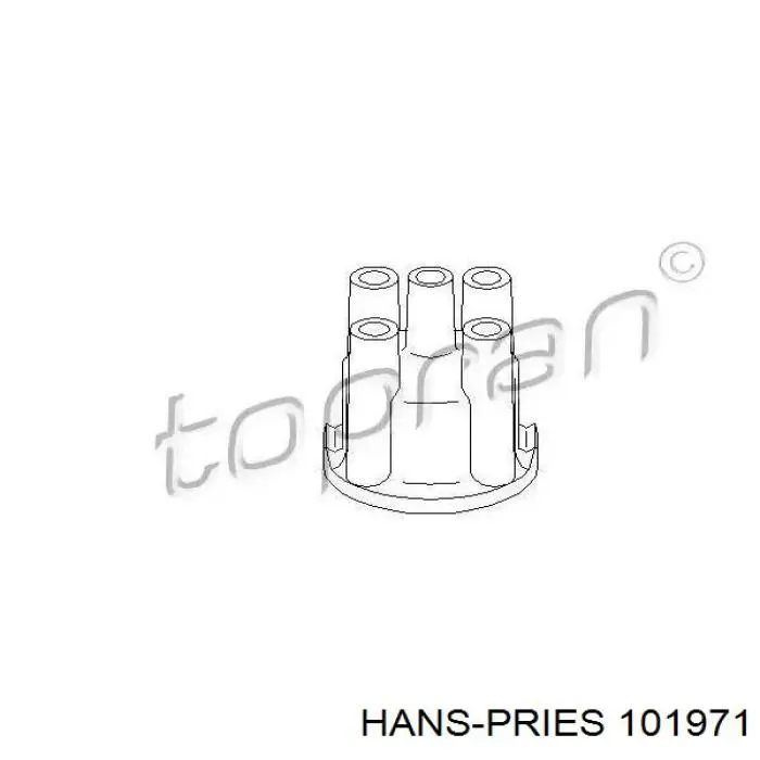101971 Hans Pries (Topran) Tampa de distribuidor de ignição (distribuidor)