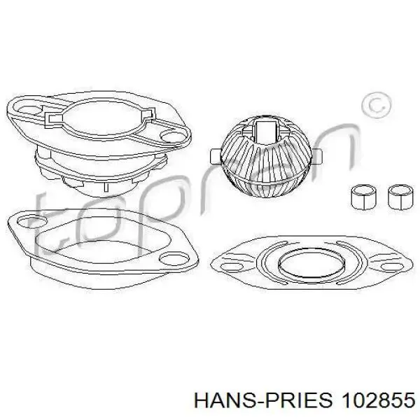 102855 Hans Pries (Topran) Kit de reparação de ligação de mudança