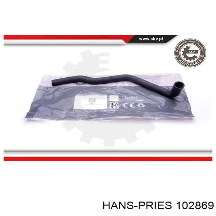 Compre 102869 Hans Pries (Topran) Mangueira do radiador de aquecedor (de forno), fornecimento