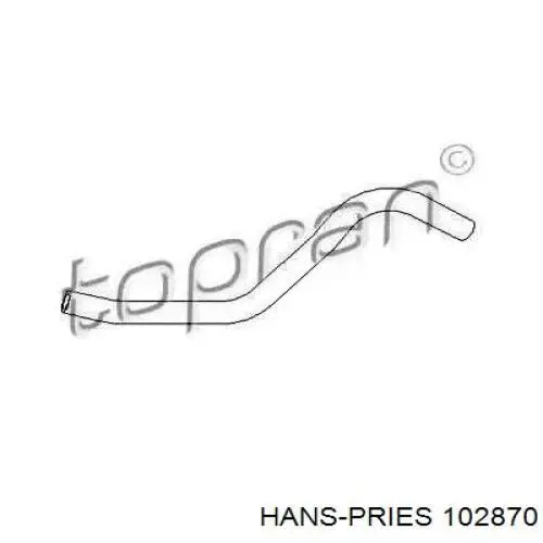 102870 Hans Pries (Topran) Mangueira do radiador de aquecedor (de forno), fornecimento