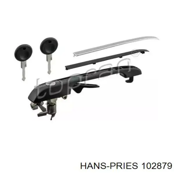102879 Hans Pries (Topran) Maçaneta dianteira direita da porta externa