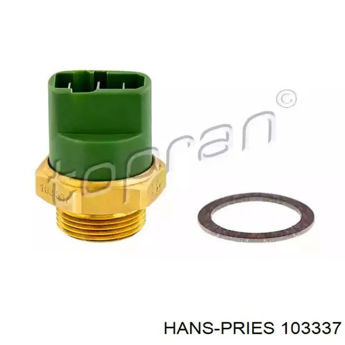 103337 Hans Pries (Topran) Sensor de temperatura do fluido de esfriamento (de ativação de ventilador do radiador)