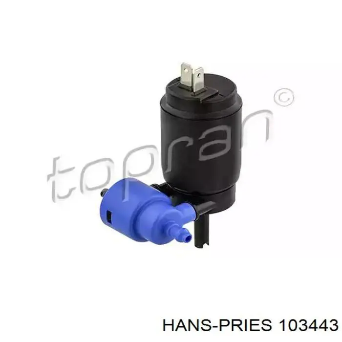 103443 Hans Pries (Topran) Bomba de motor de fluido para lavador de vidro dianteiro/traseiro