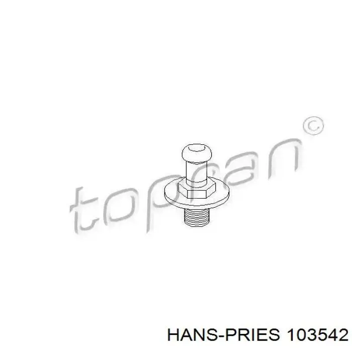 103542 Hans Pries (Topran) Gozno de garra (parte complementar) de fecho da porta traseira