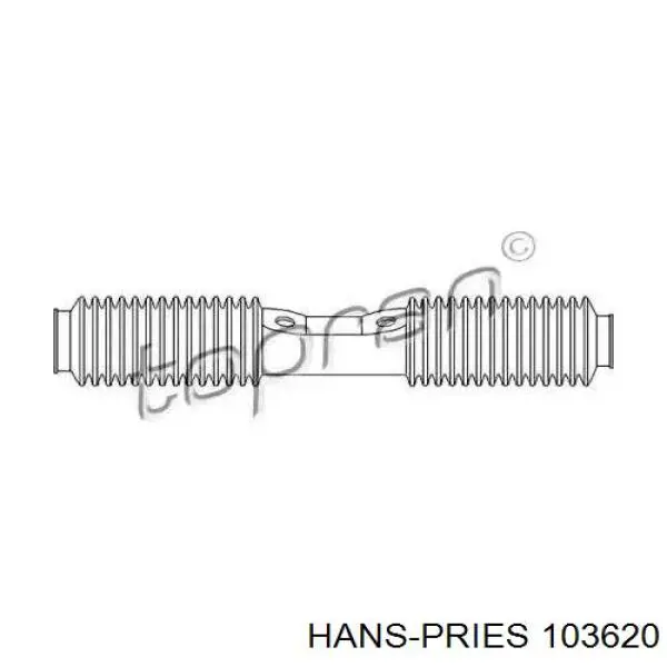 103620 Hans Pries (Topran) Bota de proteção do mecanismo de direção (de cremalheira)