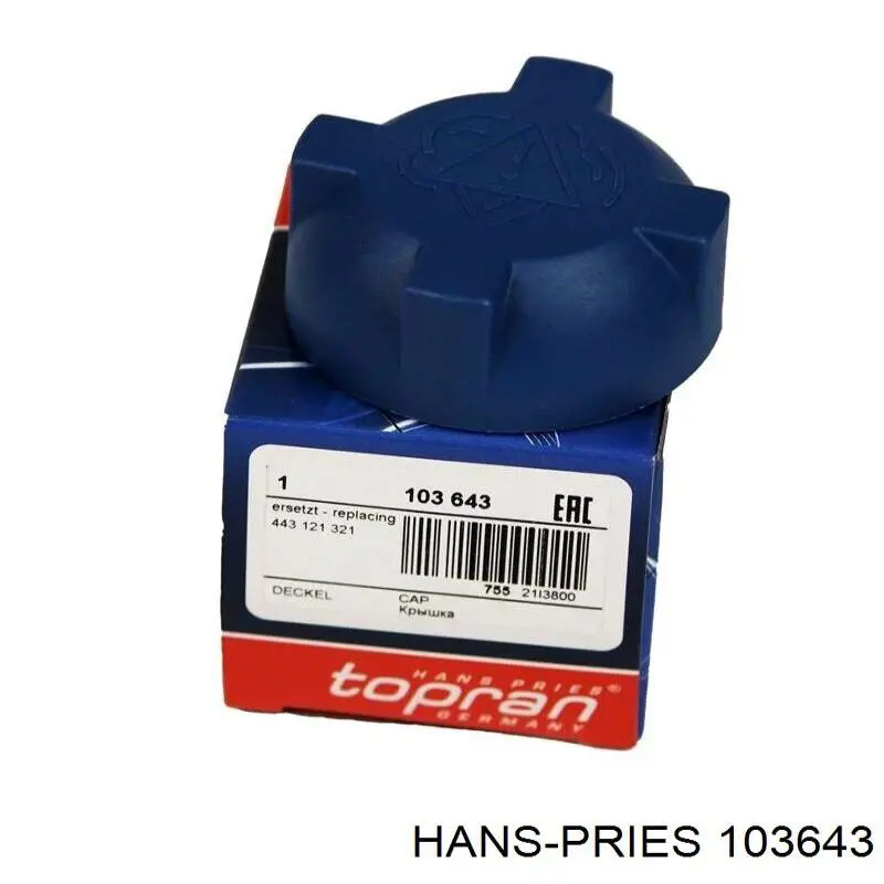 Compre 103643 Hans Pries (Topran) Tampa (tampão) do tanque de expansão