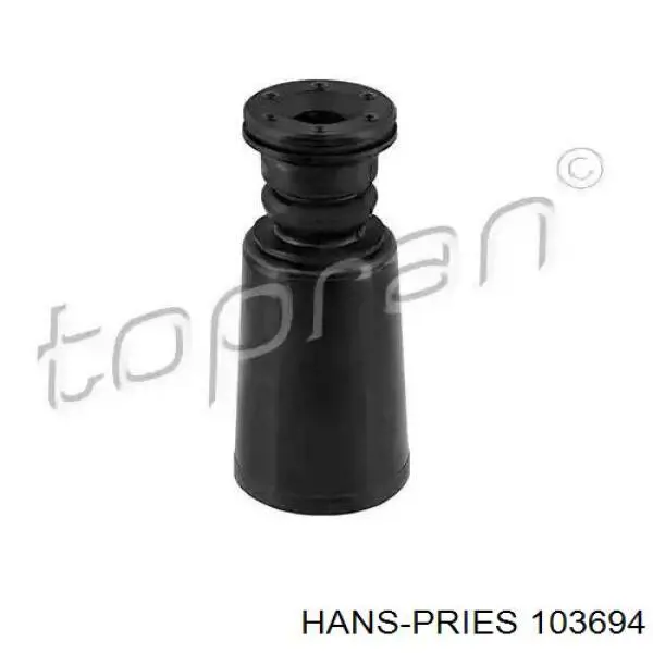 103694 Hans Pries (Topran) Pára-choque (grade de proteção) de amortecedor traseiro + bota de proteção
