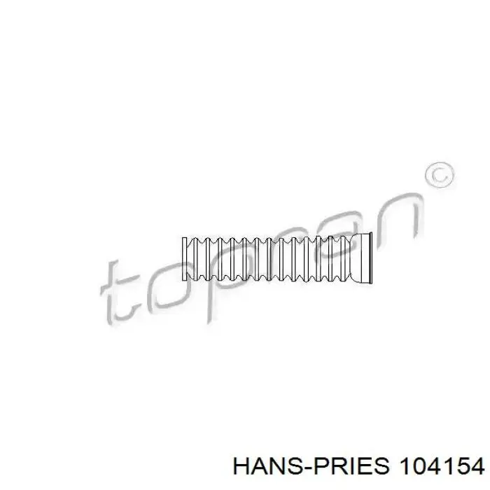 104154 Hans Pries (Topran) Bota de proteção do mecanismo de direção (de cremalheira)