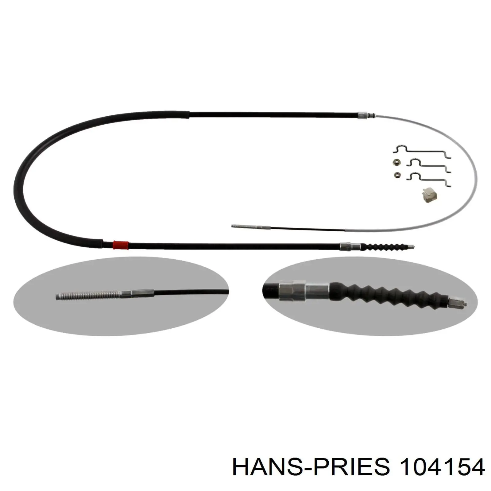 Compre 104154 Hans Pries (Topran) Bota de proteção do mecanismo de direção (de cremalheira)