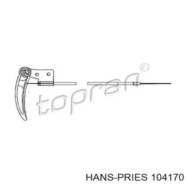 Cabo de abertura da capota Hans Pries (Topran) 104170 preço, a partir de 11,26 USD