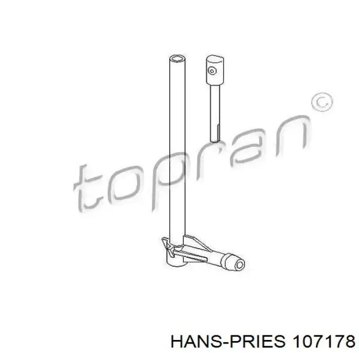 107178 Hans Pries (Topran) Injetor de fluido para lavador de vidro traseiro