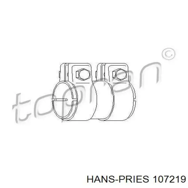 107219 Hans Pries (Topran) Braçadeira de silenciador dianteira