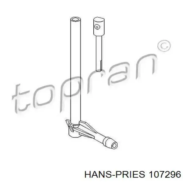 107296 Hans Pries (Topran) Injetor de fluido para lavador de vidro traseiro