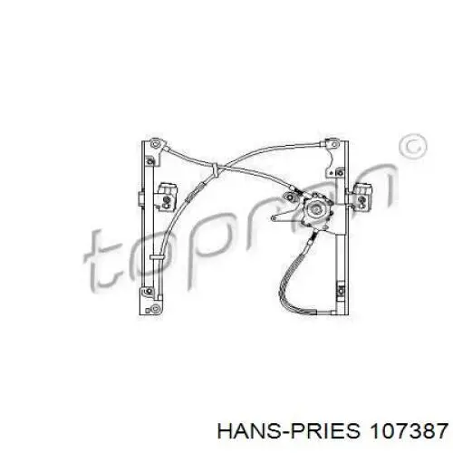 Mecanismo de acionamento de vidro da porta dianteira esquerda Hans Pries (Topran) 107387 preço, a partir de 43,68 USD