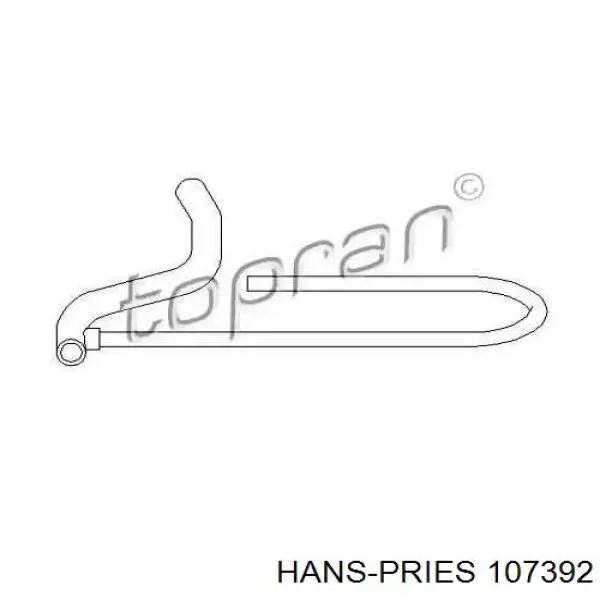 Compre 107392 Hans Pries (Topran) Cano derivado de ventilação de cárter (de separador de óleo)