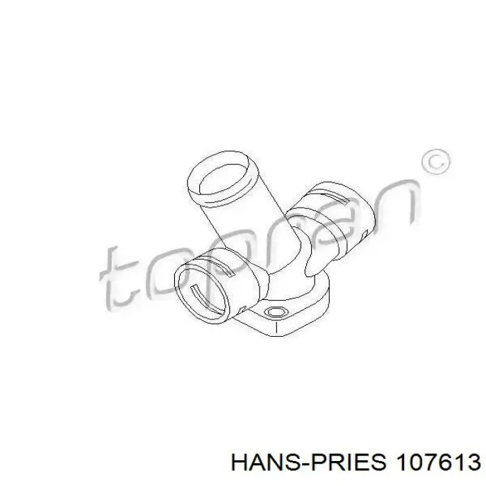 Flange do sistema de esfriamento (união em T) Hans Pries (Topran) 107613 preço, a partir de 4,80 USD