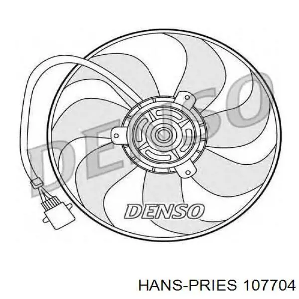 Ventilador elétrico de esfriamento montado (motor + roda de aletas) 107704 Hans Pries (Topran)