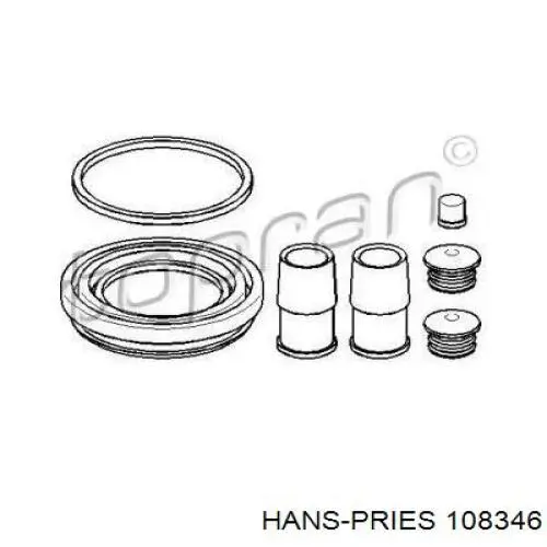 Kit de reparação de suporte do freio dianteiro Hans Pries (Topran) 108346 preço, a partir de 13,47 USD