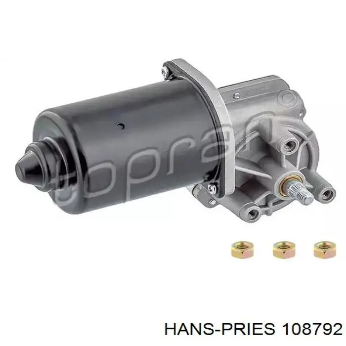 108792 Hans Pries (Topran) Motor de limpador pára-brisas do pára-brisas