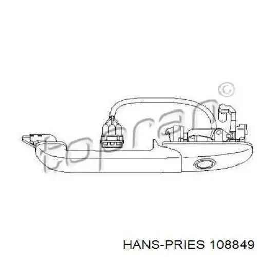 108849 Hans Pries (Topran) Maçaneta dianteira esquerda externa da porta