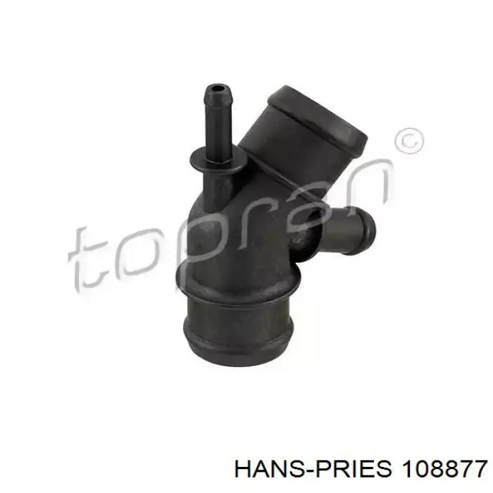 108877 Hans Pries (Topran) Flange do sistema de esfriamento (união em T)