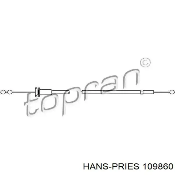109860 Hans Pries (Topran) Cabo de abertura da capota