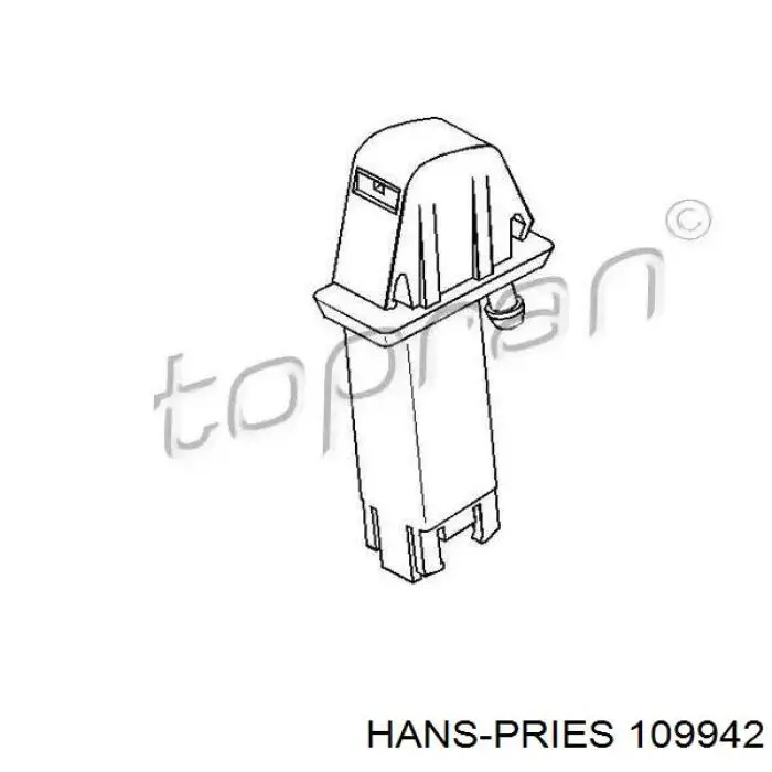 Injetor de fluido para lavador de pára-brisas 109942755 Hans Pries (Topran)