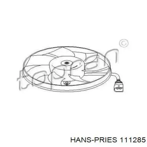 111285 Hans Pries (Topran) Ventilador elétrico de esfriamento montado (motor + roda de aletas) direito