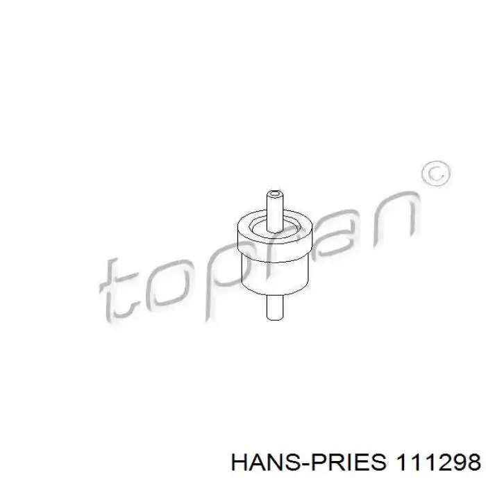 111298 Hans Pries (Topran) Válvula de retorno pneumática