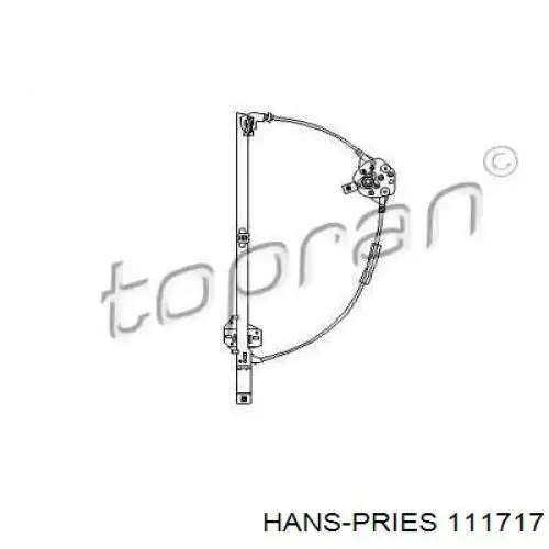 111717 Hans Pries (Topran) Mecanismo de acionamento de vidro da porta dianteira esquerda