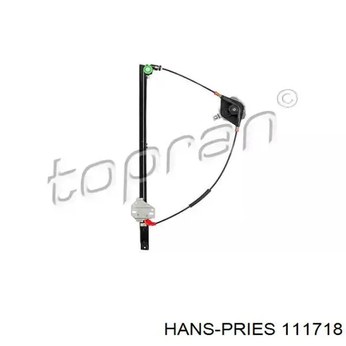 111718 Hans Pries (Topran) Mecanismo de acionamento de vidro da porta dianteira direita