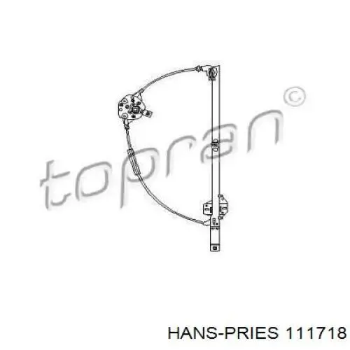 Mecanismo de acionamento de vidro da porta dianteira direita Hans Pries (Topran) 111718 preço, a partir de 37,37 USD
