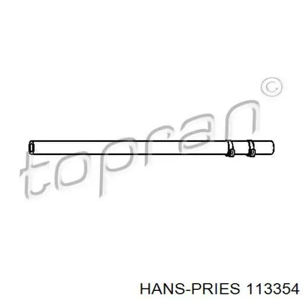 113354 Hans Pries (Topran) Mangueira da Direção hidrâulica assistida de pressão baixa, desde o radiador até o tanque