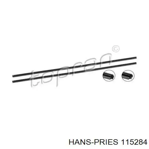 Compre 115284 Hans Pries (Topran) Elástico da escova de limpador pára-brisas de condutor
