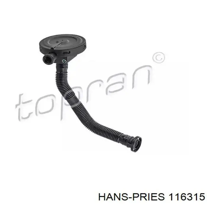 116315 Hans Pries (Topran) Válvula PCV de ventilação dos gases de cárter
