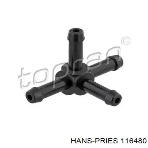116480 Hans Pries (Topran) Flange do sistema de esfriamento (união em T)