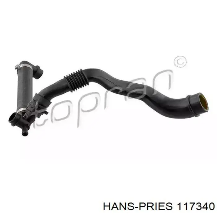 117340 Hans Pries (Topran) Cano derivado de ventilação de cárter (de separador de óleo)